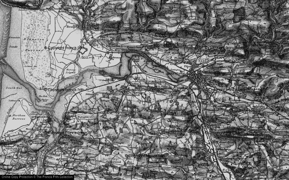 Old Map of Combrew, 1898 in 1898