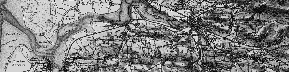 Old map of Combrew in 1898