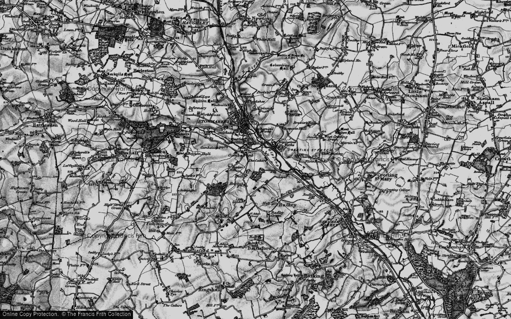 Old Map of Combs Ford, 1898 in 1898