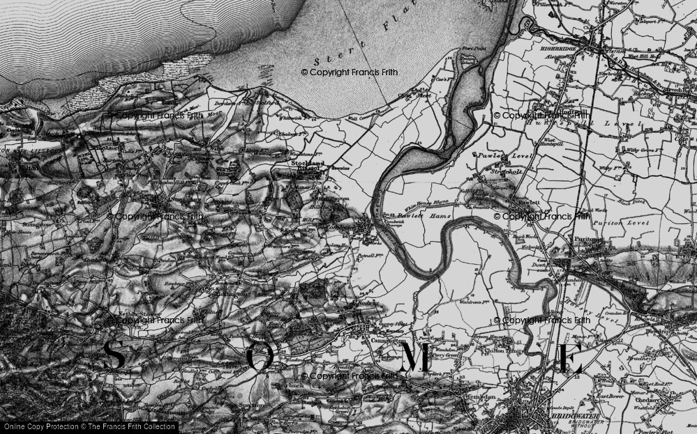 Old Map of Combwich, 1898 in 1898