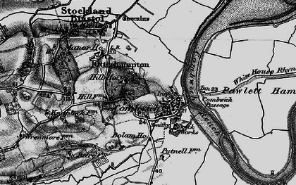 Old map of Combwich in 1898