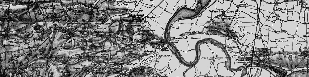 Old map of Combwich in 1898