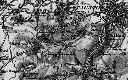 Old map of Comeytrowe in 1898
