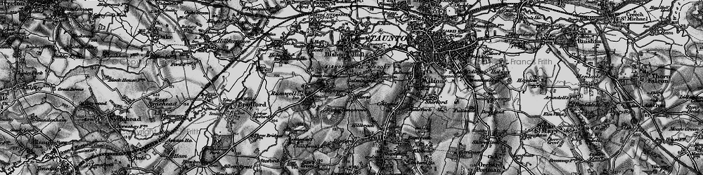 Old map of Comeytrowe in 1898