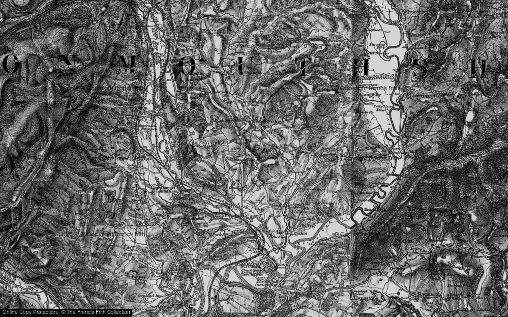 Old Map of Common Cefn-llwyn, 1897 in 1897