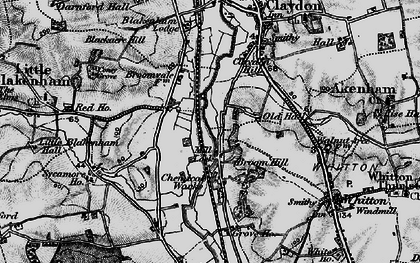 Old map of Common, The in 1896