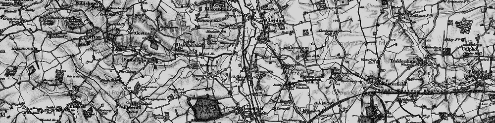 Old map of Common, The in 1896