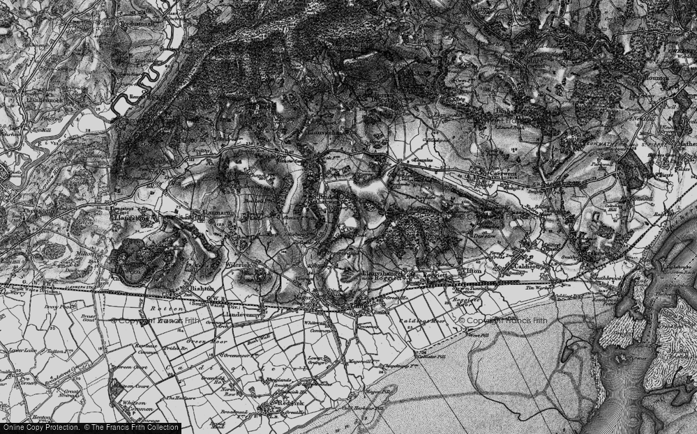 Old Map of Common-y-coed, 1897 in 1897
