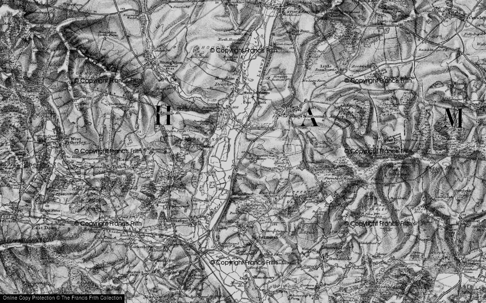 Old Map of Historic Map covering Compton Manor in 1895