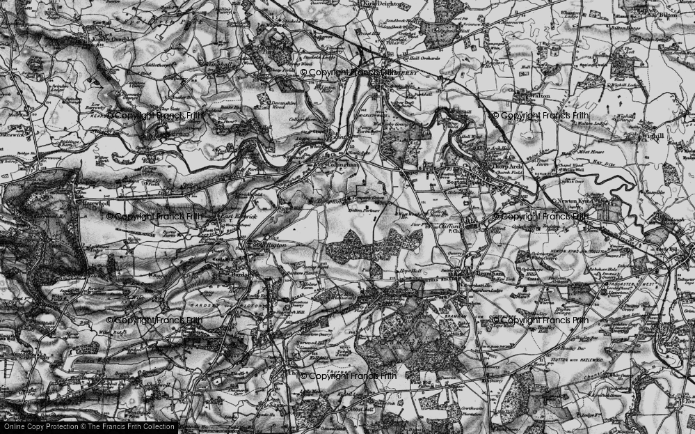 Old Map of Historic Map covering Wothersome in 1898