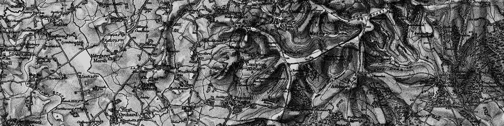 Old map of Compton Abbas in 1898
