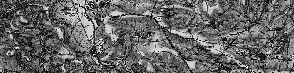 Old map of Compton Abdale in 1896