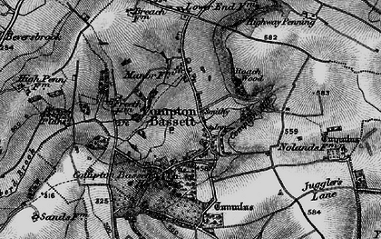 Old map of Compton Bassett in 1898