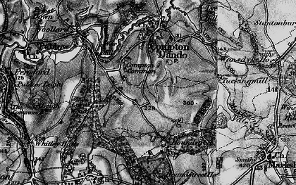 Old map of Compton Common in 1898