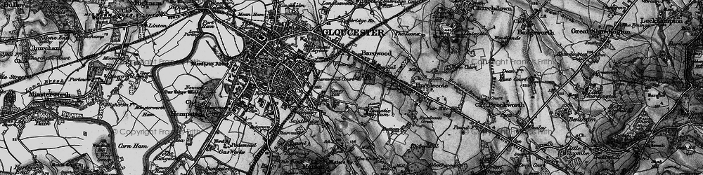 Old map of Coney Hill in 1896