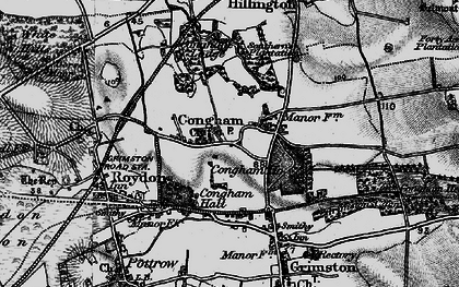 Old map of Congham in 1898