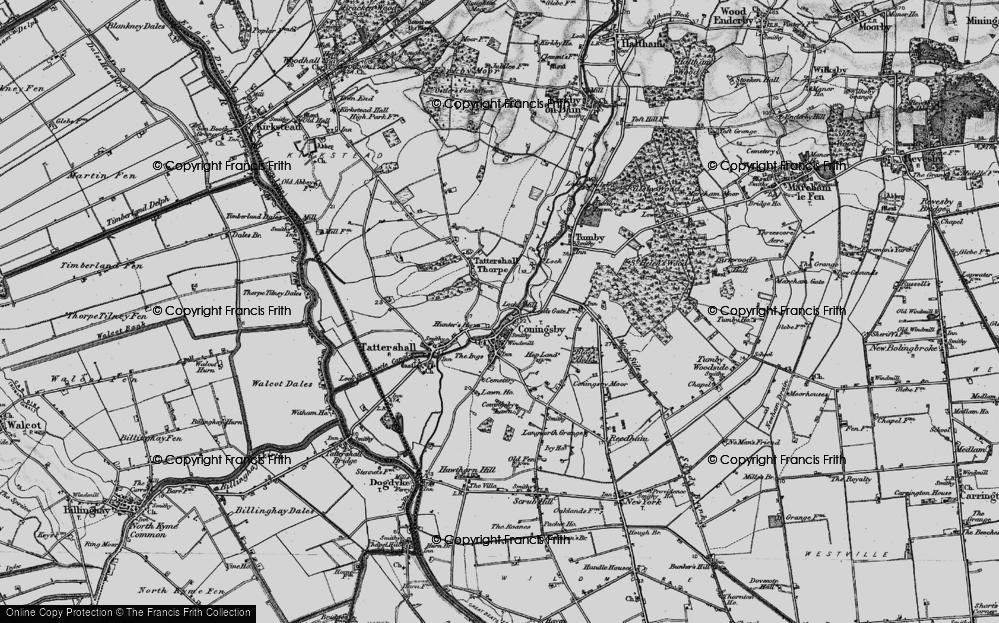 Old Map of Coningsby, 1899 in 1899