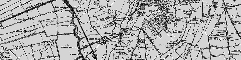 Old map of Coningsby in 1899