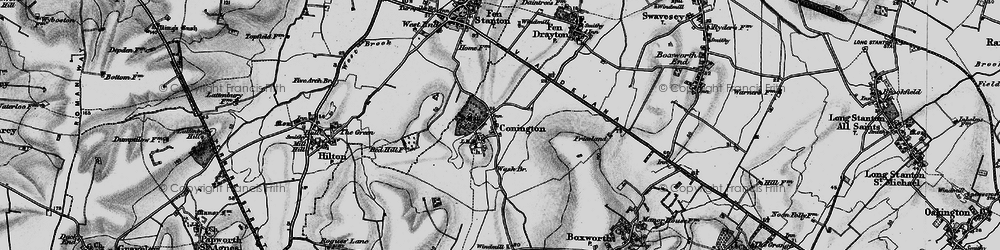 Old map of Conington in 1898