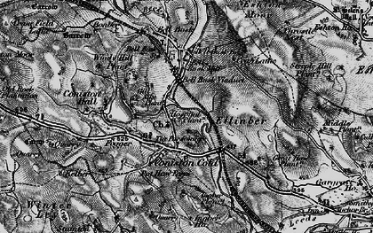 Old map of Coniston Cold in 1898