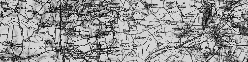 Old map of Tibberton Grange in 1899