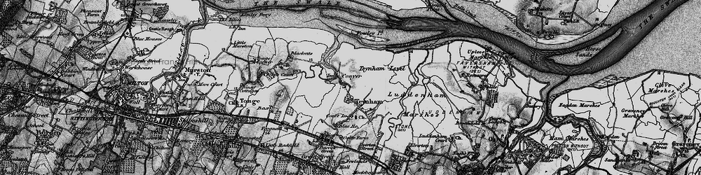 Old map of Conyer in 1895