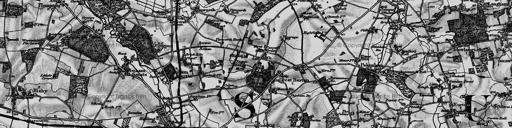 Old map of Conyer's Green in 1898