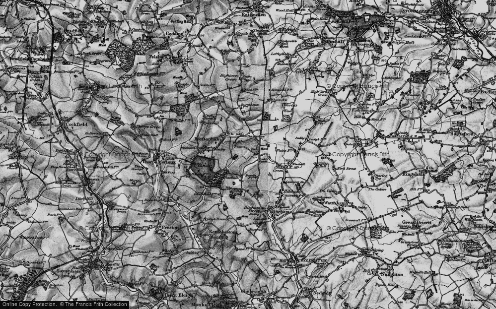 Old Map of Cook's Green, 1896 in 1896