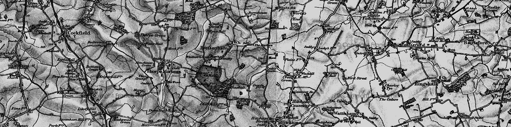 Old map of Cook's Green in 1896