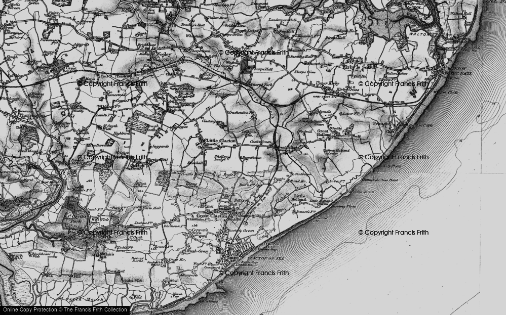 Old Map of Cook's Green, 1896 in 1896