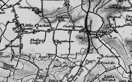 Old map of Cook's Green in 1896