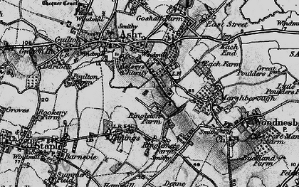 Old map of Coombe in 1895