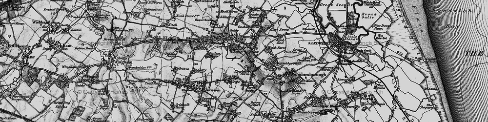Old map of Coombe in 1895