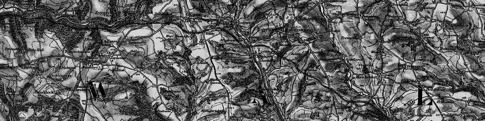 Old map of Coombe in 1896