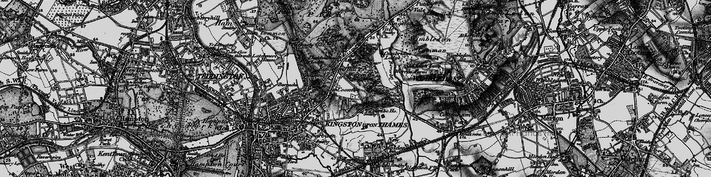 Old map of Coombe in 1896