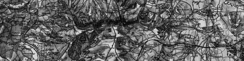 Old map of Coombe in 1898