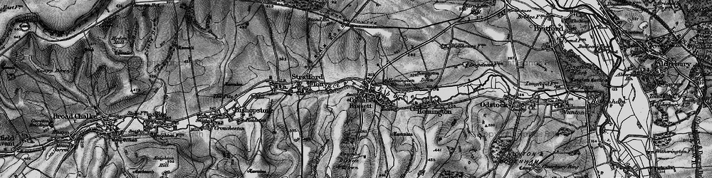 Old map of Coombe Bissett in 1895