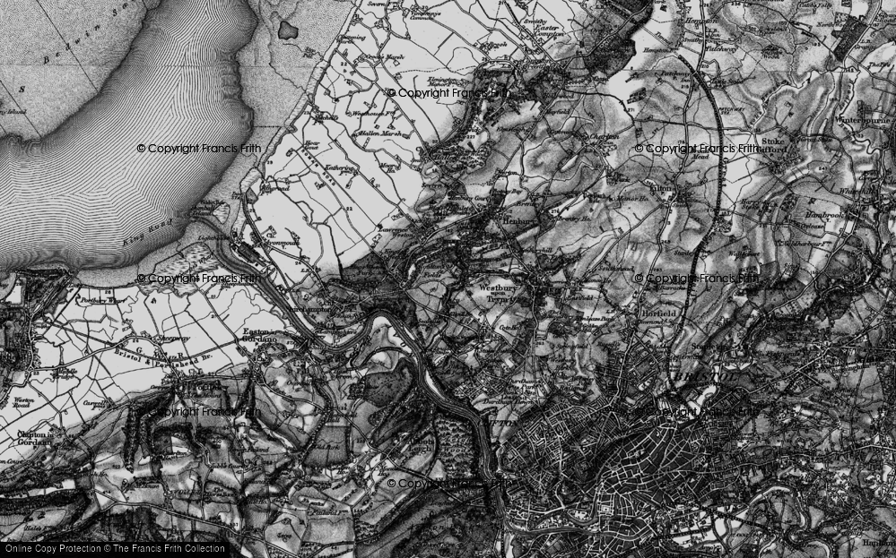 Old Map of Coombe Dingle, 1898 in 1898