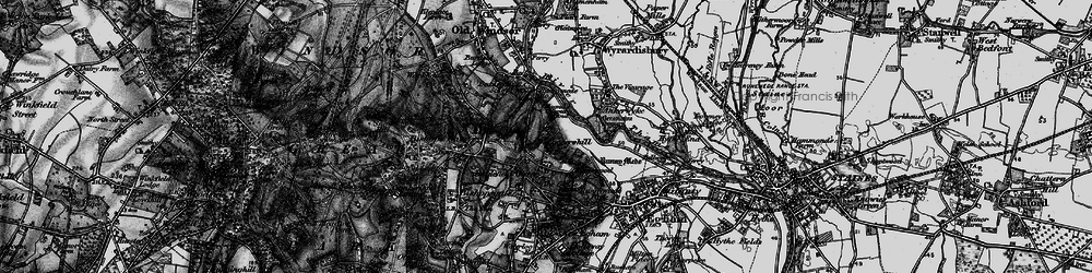 Old map of Cooper's Hill in 1896