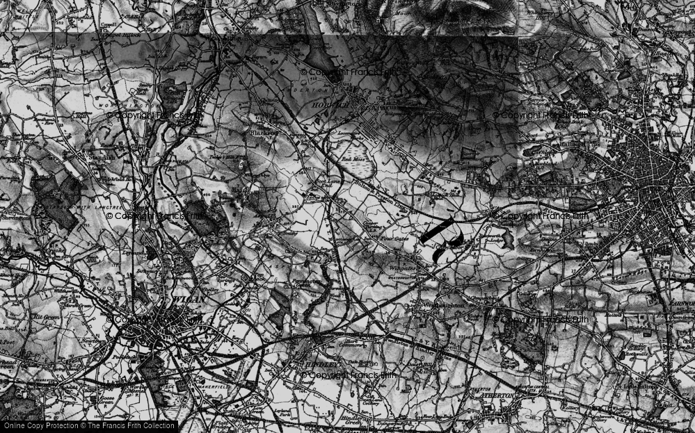 Old Map of Cooper Turning, 1896 in 1896