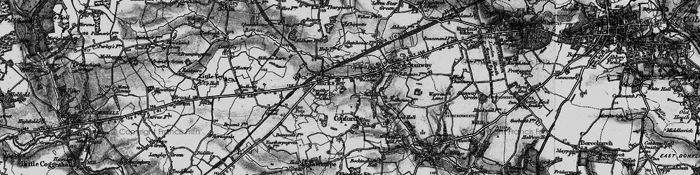 Old map of Copford in 1896