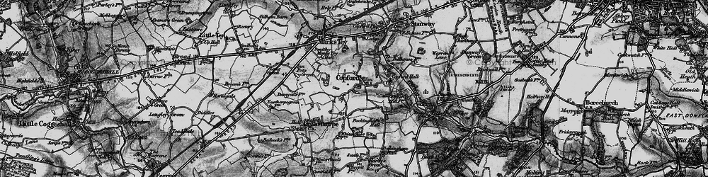 Old map of Copford Green in 1896