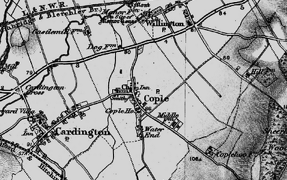 Old map of Cople in 1896