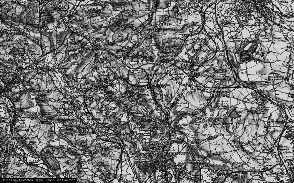 Old Map of Copley Hill, 1896 in 1896