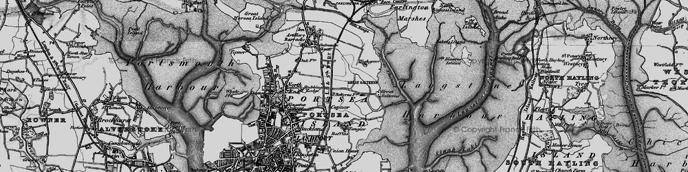 Old map of Copnor in 1895