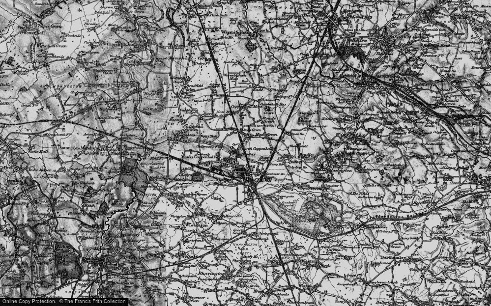 Old Map of Coppenhall, 1897 in 1897