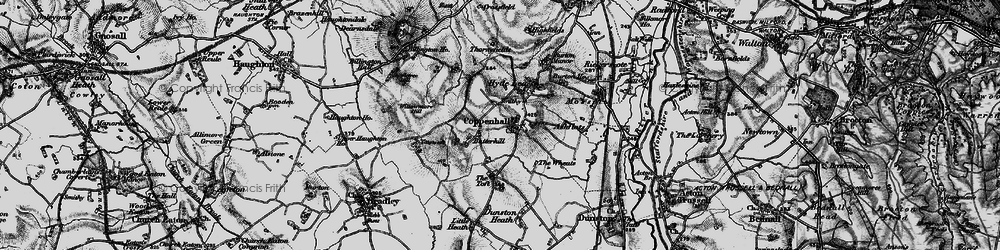 Old map of Butterhill in 1897