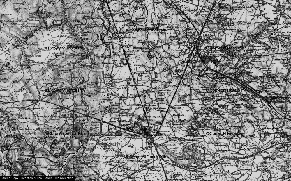 Old Map of Coppenhall Moss, 1897 in 1897