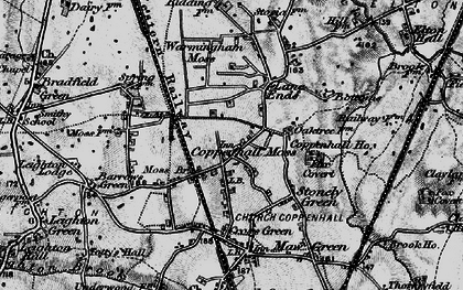 Old map of Coppenhall Moss in 1897