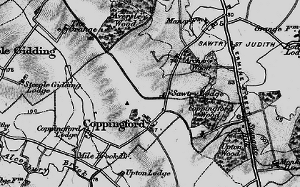 Old map of Coppingford in 1898